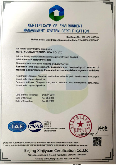 중국 Hefei Luox Yougao Technology Co., Ltd. 인증